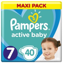 Pampers Active Baby Μέγεθος 7 (15+kg) 40 Πάνες