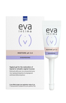 Intermed Eva Restore pH 3.8, 9 προγεμισμένοι εφαρμοστές μίας χρήσης x 5 gr
