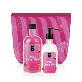 Lavish Care Promo Jingle Cherry Rum Bath & Shower Gel 500ml & Glitter Body Lotion 300ml & Νεσεσέρ