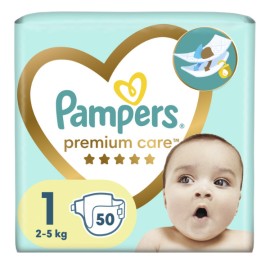 Pampers Premium Care Μέγεθος 1 (2-5Κg) 50 Πάνες