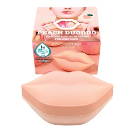 Kocostar Peach Duo Lip Scrub 23gr & Lip Oil in Cream 20gr