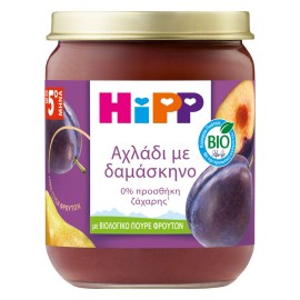 Hipp Βρεφική Φρουτόκρεμα με Αχλάδι & Δαμάσκηνο Χωρίς Προσθήκη Ζάχαρης από τον 5ο Μήνα 160gr