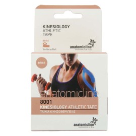 Anatomic Line Kinesiology Athletic Tape Beige 8001 Ταινία Κινησιοθεραπείας Μπεζ Χρώμα 5cm x 5m 1τεμ