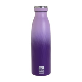 Ecolife Ανοξείδωτο Μπουκάλι - Θερμός Slim Purple Ombre 500ml