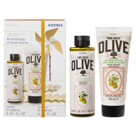 Korres Promo Pure Greek Olive Honey & Pear Body Cream 200ml & Shower Gel 250ml