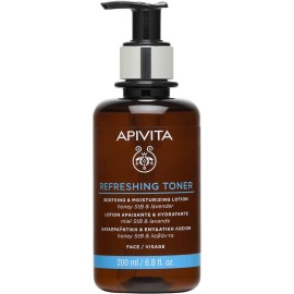 Apivita Refreshing Toner Soothing & Moisturizing Lotion Καταπραϋντική & Ενυδατική Λοσιόν Προσώπου με Λεβάντα & Μέλι 200ml