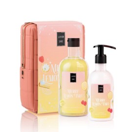 Lavish Care Promo 2025 Merry Lemon Tart Bath & Shower Gel 500ml & Glitter Body Lotion 300ml & Νεσεσέρ