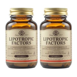 Solgar Lipotropic Factors Λιποδιαλυτική Φόρμουλα 50+50 Ταμπλέτες