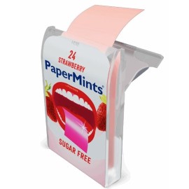 PaperMints Cool Caps Ταινίες για Δροσερή Αναπνοή Χωρίς Ζάχαρη με Γεύση Φράουλα 24 τεμάχια