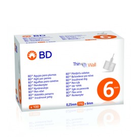 BD Thin Wall Βελονάκια για Πένα Ινσουλίνης 31G x 6mm 100τεμ
