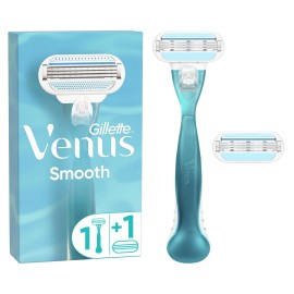 Gillette Venus Smooth Sensitive Λαβή Γυναικείας Ξυριστικής Μηχανής 1τεμ & Ανταλλακτικές Κεφαλές 2τεμ