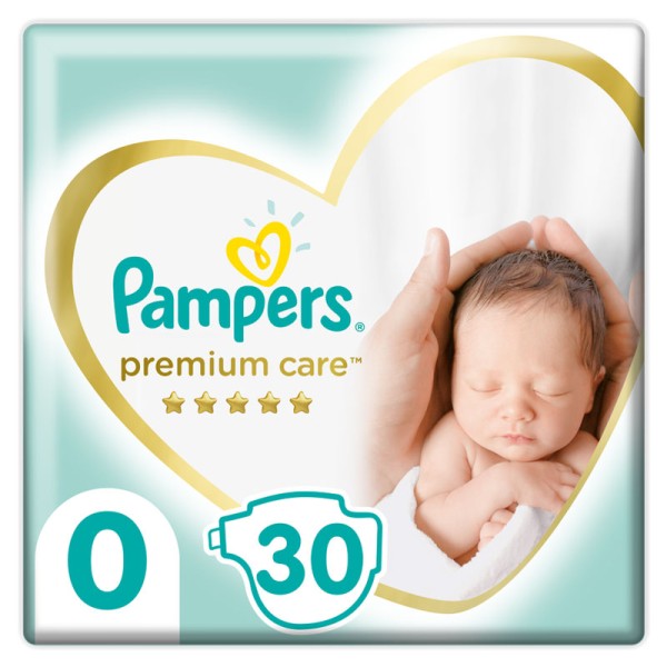 Pampers Premium Care Μέγεθος 0 (0-3kg) 30 Πάνες product photo