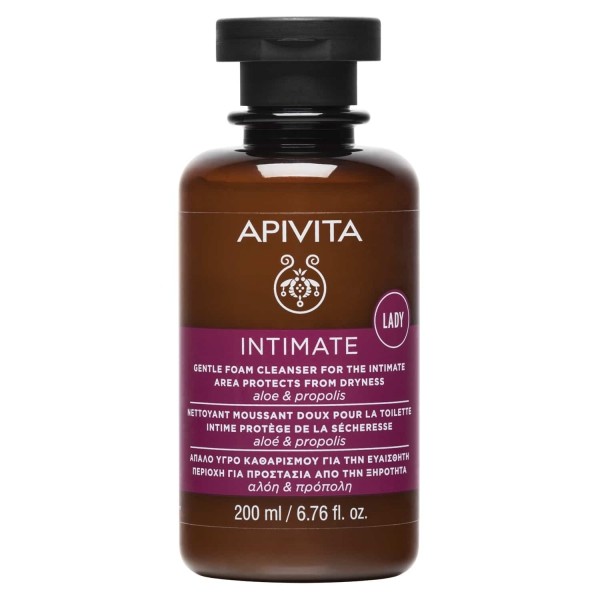 Apivita Intimate Lady - Απαλό Υγρο Καθαρισμού Για Την Ευαίσθητη Περιοχή Για Προστασία Απο Την Ξηροτητα Με Αλόη product photo