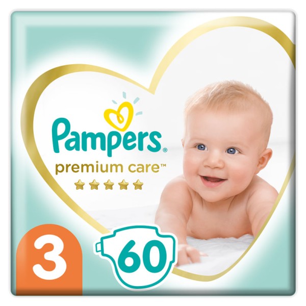 Pampers Premium Care Μέγεθος 3 (6-10kg) 60 Πάνες product photo