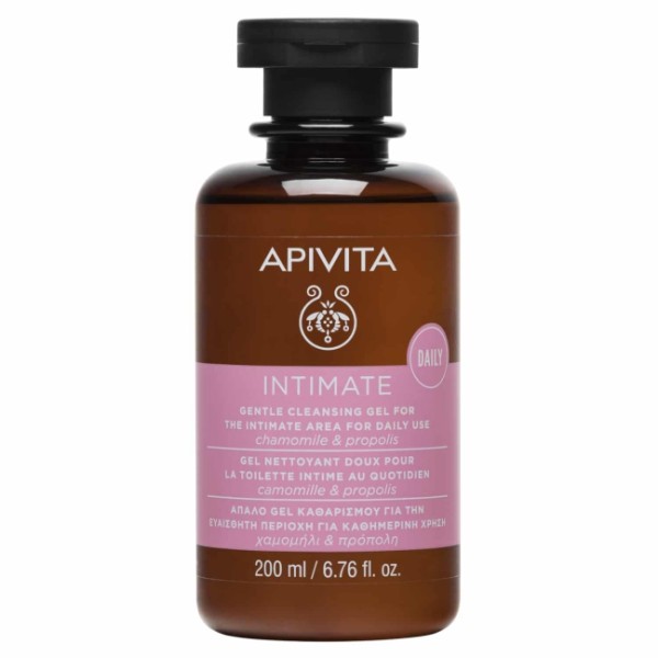 Apivita Intimate Daily - Απαλό Gel Καθαρισμού Για Την Ευαίσθητη Περιοχή Με Χαμομήλι & Πρόπολη 200 ml product photo