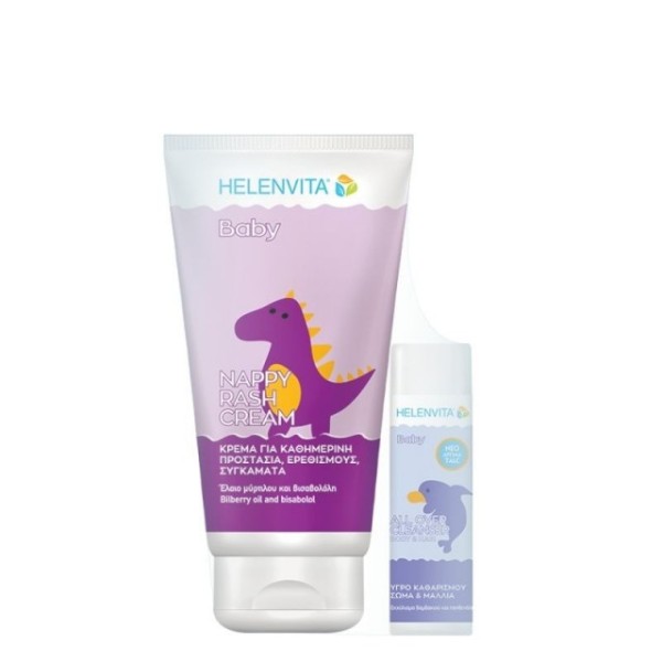Helenvita Promo Baby Nappy Rash Cream 150ml & Baby All Over Cleanser Perfume Talc 50ml product photo
