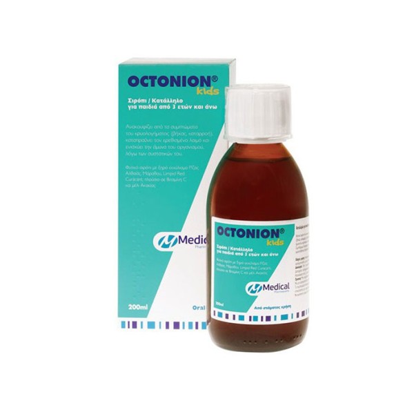 Octonion Παιδικό Σιρόπι Για Το Βήχα Τον Ερεθισμένο Λαιμό & Το Κρυολόγημα 200ml product photo