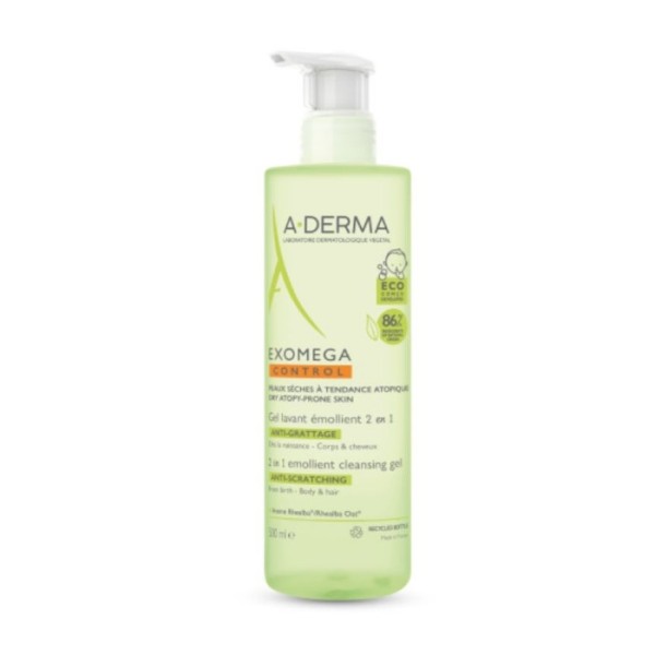 A Derma Exomega Control Gel 2 Σε 1 Μαλλιά & Σώμα (Mε Αντλία) 500 ml product photo