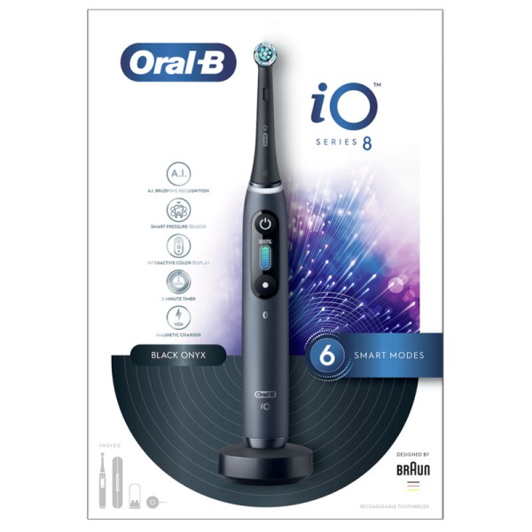 Oral-B iO Series 8 Hλεκτρική Οδοντόβουρτσα-Magnetic Black Onyx product photo