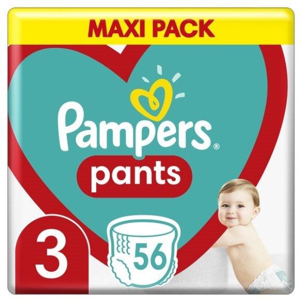 Pampers Pants Μέγεθος 3 (6-11kg) - 56 Πάνες-Βρακάκι product photo