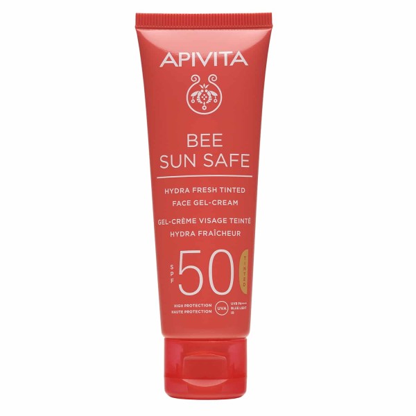Apivita Bee Sun Safe Αντηλιακή Ενυδατική Κρέμα-Gel Προσώπου Με Χρώμα Spf50 50 ml product photo