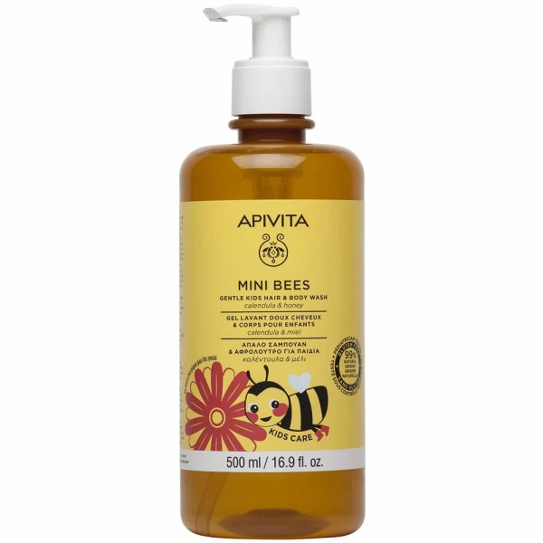Apivita Mini Bees Gentle Kids Hair & Body Wash 500ml product photo