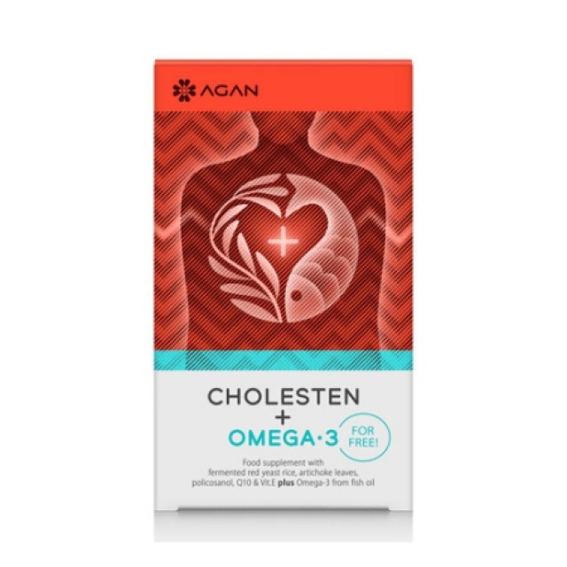 Agan Cholesten + Omega 3 30 Vegicaps + 30 Softgels product photo