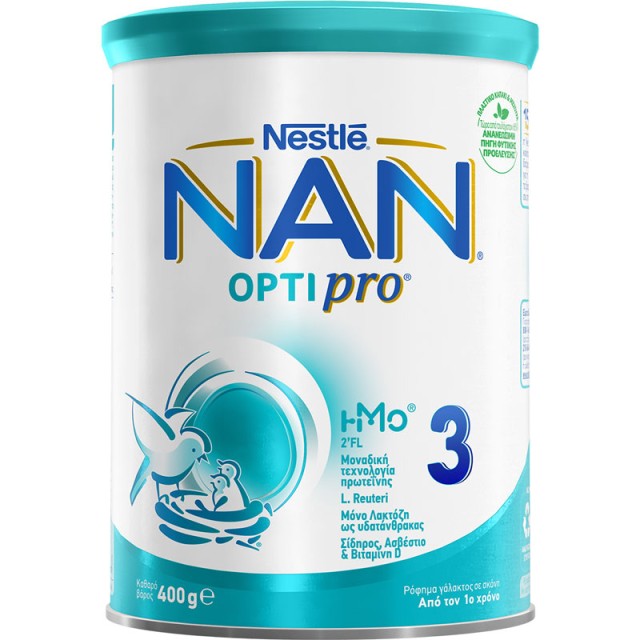 Nestle NAN Optipro 3 Ρόφημα Γάλακτος σε Σκόνη, Κατάλληλο Από τον 1ο Χρόνο 400gr product photo