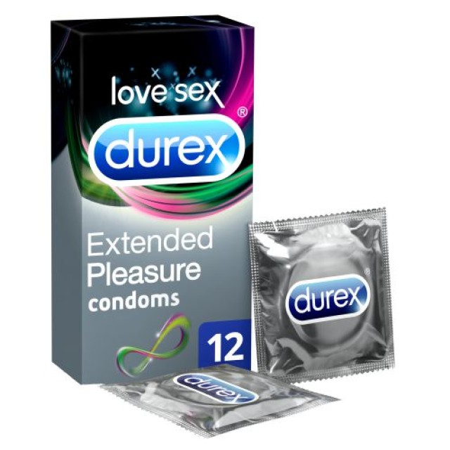 Durex Προφυλακτικά Με Επιβραδυντικό Τζελ Extended Pleasure 12 Τεμάχια product photo