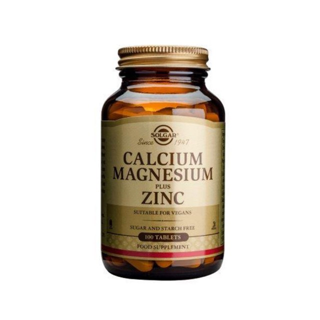 Solgar Calcium Magnesium + Zinc 100 Tabs product photo