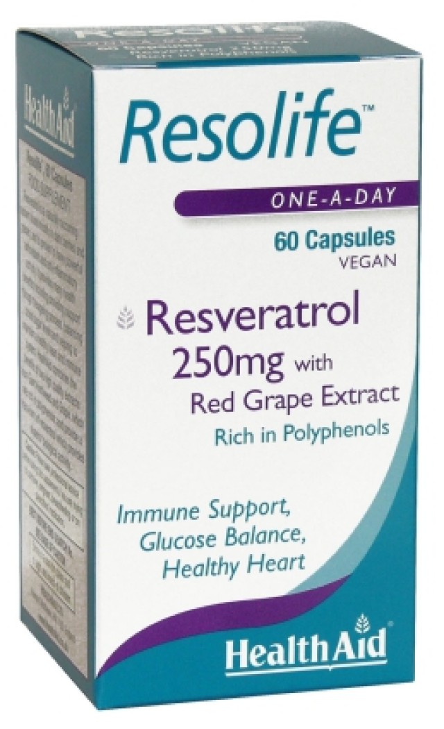 Health Aid Resolife Resveratrol 250 mg 60 veg. caps product photo