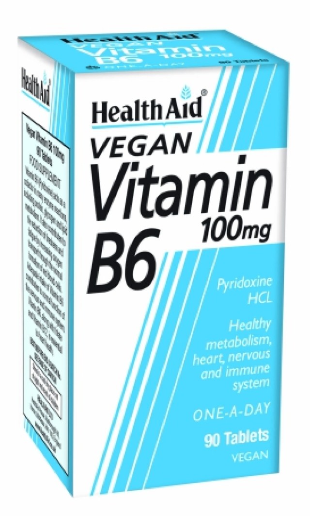 Health Aid Vegan Vitamin Β6 100 mg 90 tabs product photo