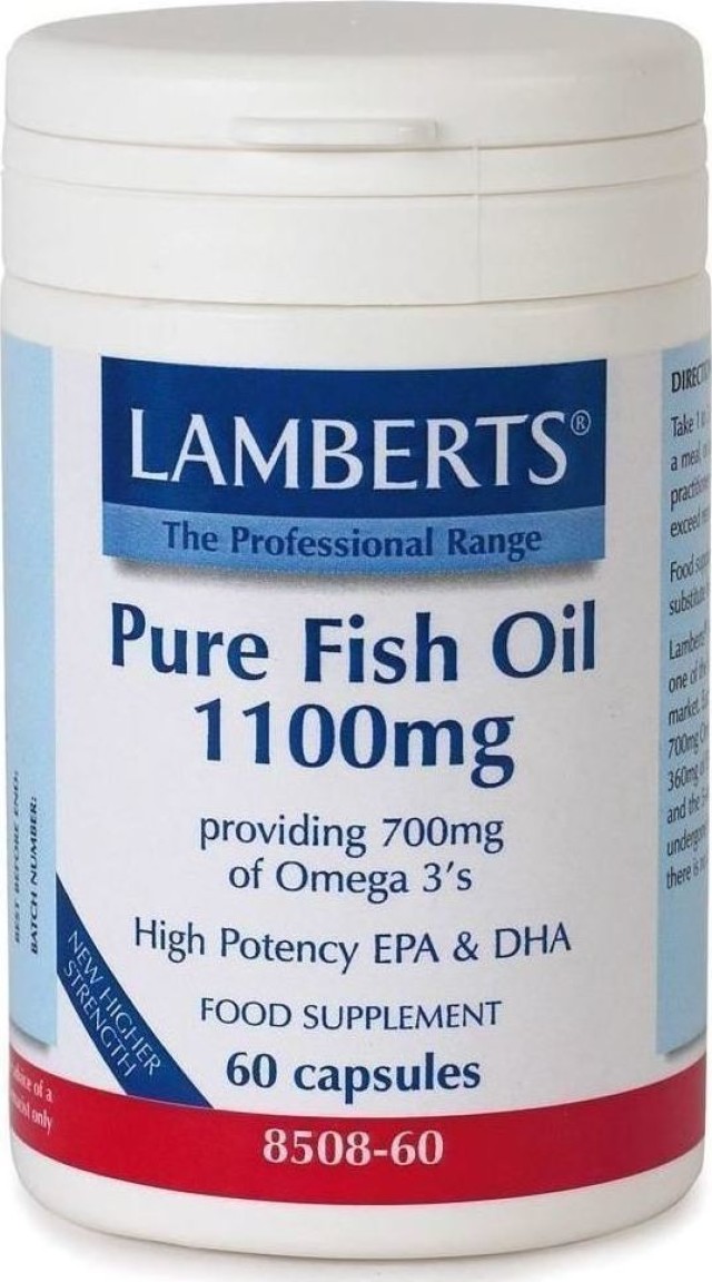 Lamberts Pure Fish Oil 1100Mg (Epa) 60 Κάψουλες (Ω3) product photo