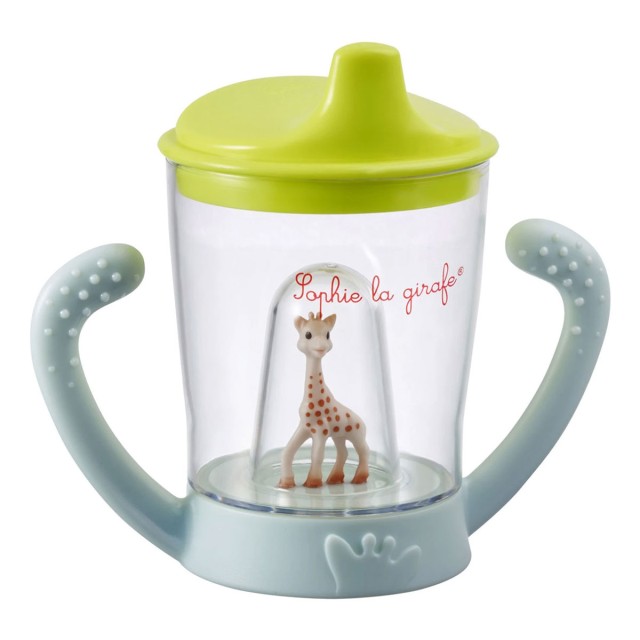 Sophie The Giraffe Σόφι Η Καμηλοπάρδαλη Ποτήρι με Χειρολαβές Non Drip 6m+ (BPA FREE) 180ml - Κωδ S450409 product photo