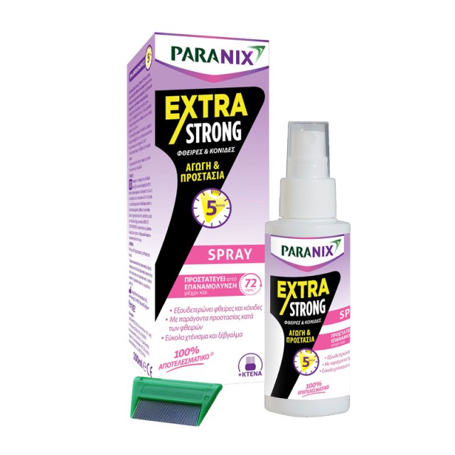 Paranix Extra Strong Hair Spray Αγωγή Κατά Των Φθειρών σε Σπρέι Με Κτενάκι 100 ml product photo
