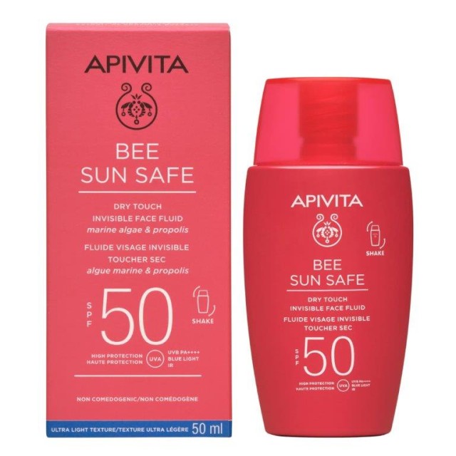 Apivita Bee Sun Safe Λεπτόρρευστη Κρέμα Προσώπου-Dry Touch Spf50 50ml product photo