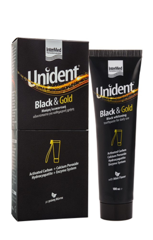 Intermed Unident Black & Gold Toothpaste 100 ml product photo