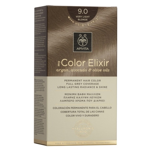 Apivita My Color Elixir 9.0 Ξανθό Πολύ Ανοιχτό Μόνιμη Βαφή Μαλλιών 1 τμχ product photo