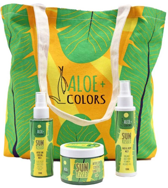 Aloe+ Colors Sun Kissed Beach Bag Cooling Sorbet Gel 150ml & After Sun Cooling Mist 100ml & Hair and Body Mist 100ml product photo