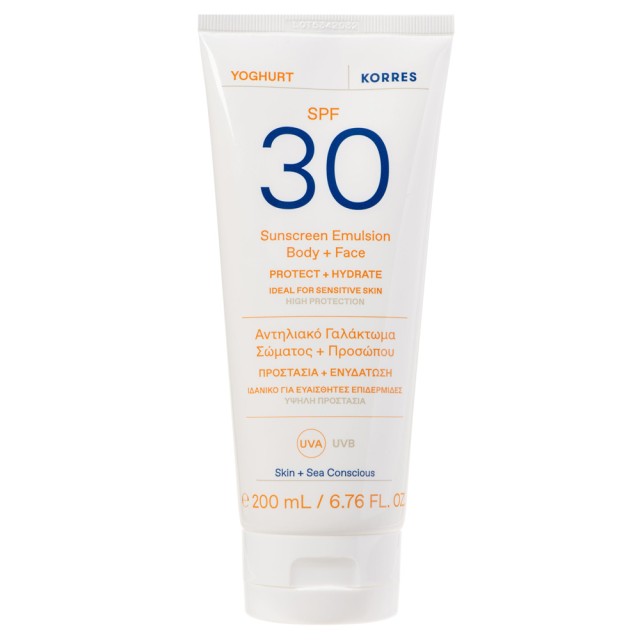 Korres Yoghurt Sunscreen Emulsion for Face & Body Spf30, 200ml product photo