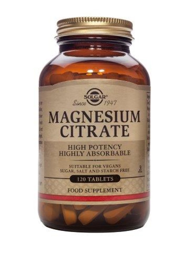 Solgar Citrate Magnesium 200 mg 120 Tabs product photo