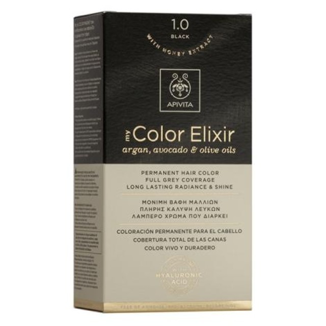 Apivita My Color Elixir 1.0 Φυσικό Μαύρο Μόνιμη Βαφή Μαλλιών 1 τμχ product photo