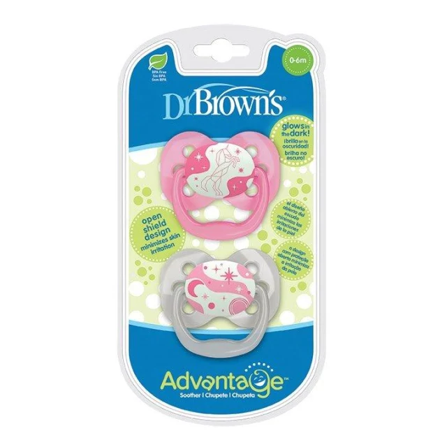 Dr. Browns Πιπίλα Νυχτός Advantage Κορίτσι Επίπεδο 1 0-6 Μηνών 2 τεμ - PA 12003 product photo