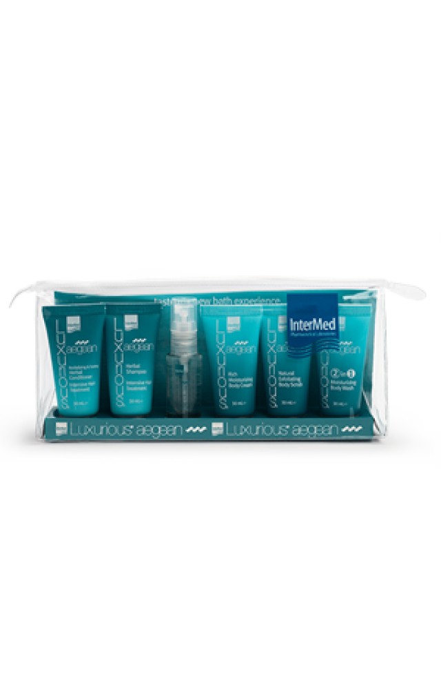 Intermed Luxurious Aegean Kit 2 in 1 Moisturising Body Wash 30 ml, Natural Exfoliating Scrub 30 ml, Rich Moist product photo