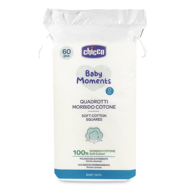 Chicco Baby Moments Μαντηλάκια από Μαλακό Βαμβάκι 0m+ 60τεμ product photo