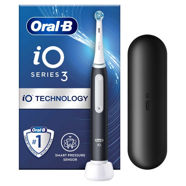 Oral-B iO Series 3 Magnetic Black Ηλεκτρική Οδοντόβουρτσα με Θήκη Ταξιδίου 1 Τεμάχιο product photo