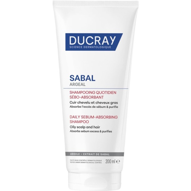 Ducray Sabal Argeal Daily Sebum Absorbing Shampoo Σμηγματο-απορροφητικό Σαμπουάν Καθημερινής Χρήσης 200ml product photo