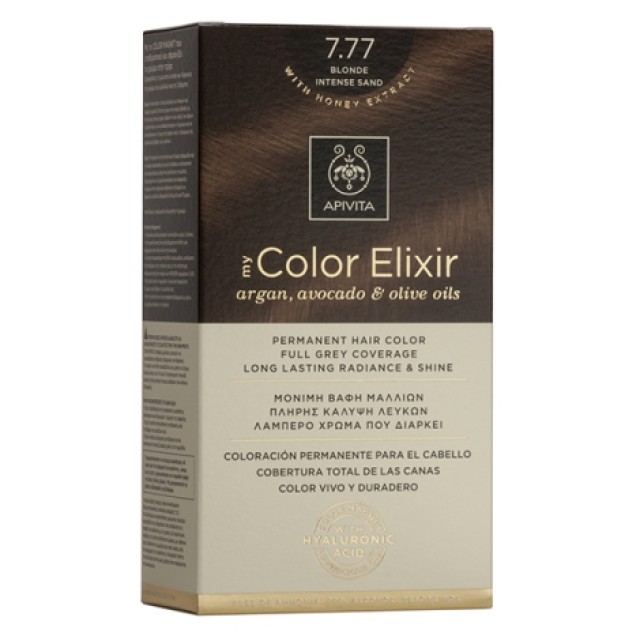 Apivita My Color Elixir 7.77 Ξανθό Έντονο Μπεζ Μόνιμη Βαφή Μαλλιών 1 τμχ product photo