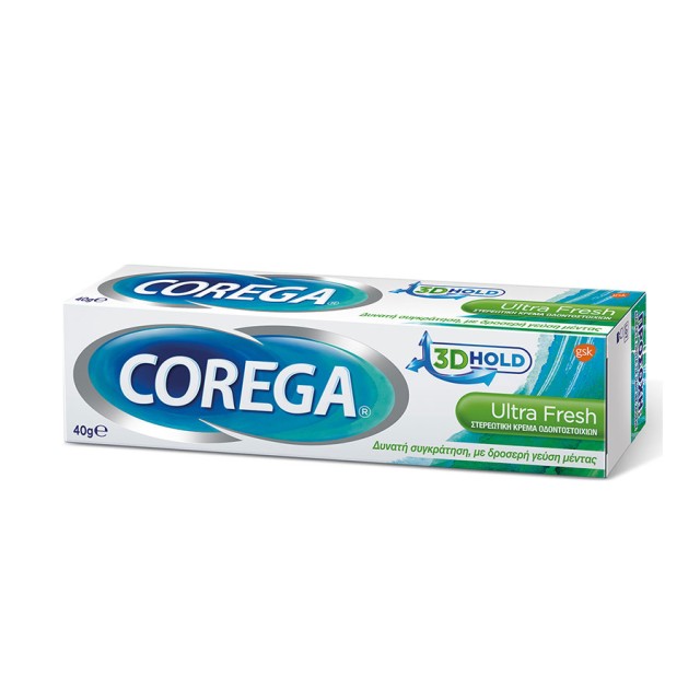 Corega 3D Hold Ultra Fresh Στερεωτική Κρέμα Οδοντοστοιχιών 40 gr product photo