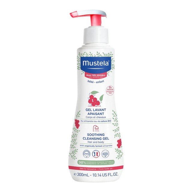 Mustela Soothing Cleansing Hair & Body Gel Βρεφικό Καταπραϋντικό Καθαριστικό Τζελ για Μαλλιά & Σώμα 300ml product photo